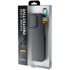 Чехол Benks Montage Armor Air Kevlar Case (600D/1500D) with MagSafe для iPhone 16 Pro Black