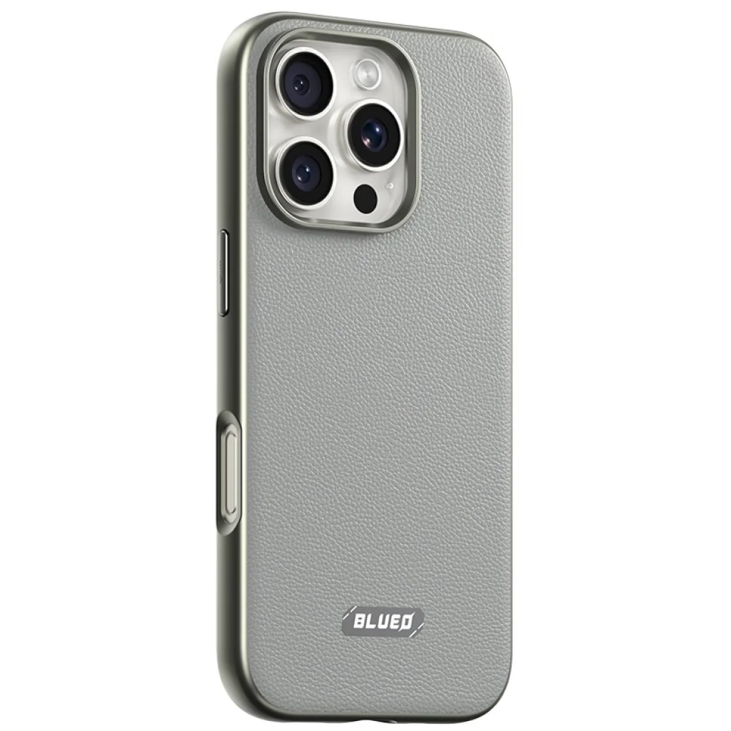 Чохол Blueo Leather Case MagSafe для iPhone 16 Pro Max Grey