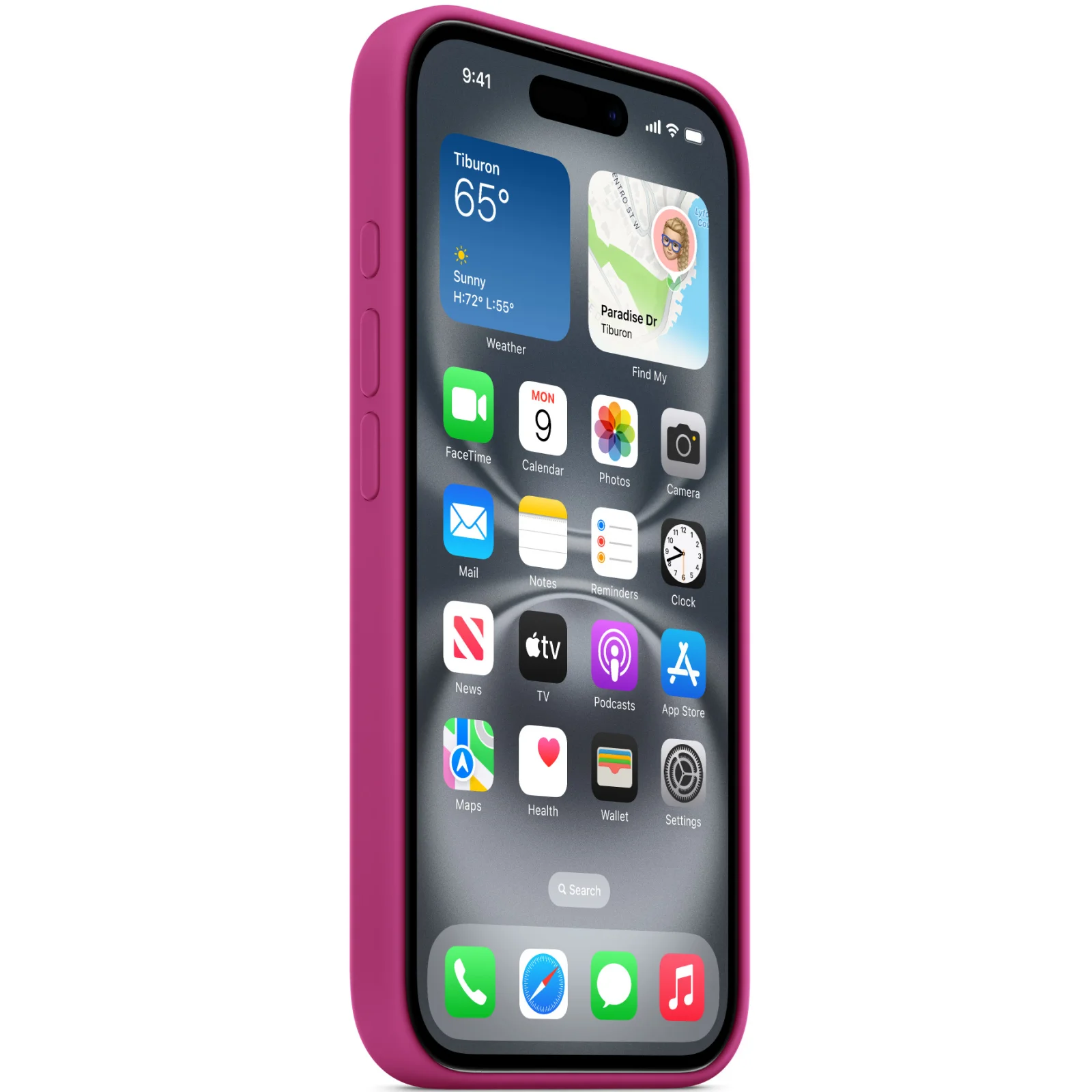 Чохол Apple iPhone 16 Plus Silicone Case with MagSafe Fuchsia (HQCo)