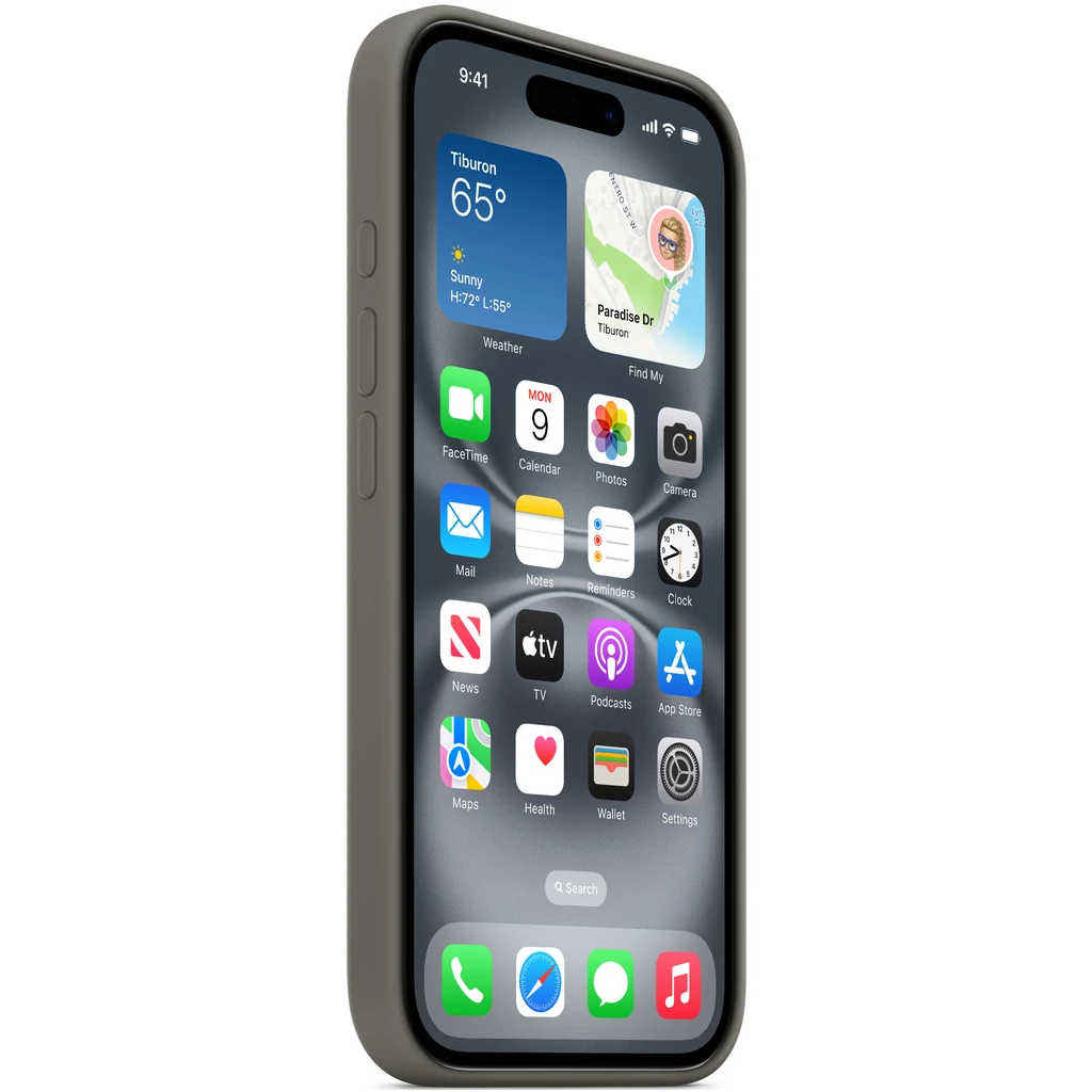 Чехол Apple iPhone 16 Silicone Case with MagSafe Stone Gray (MYY33)