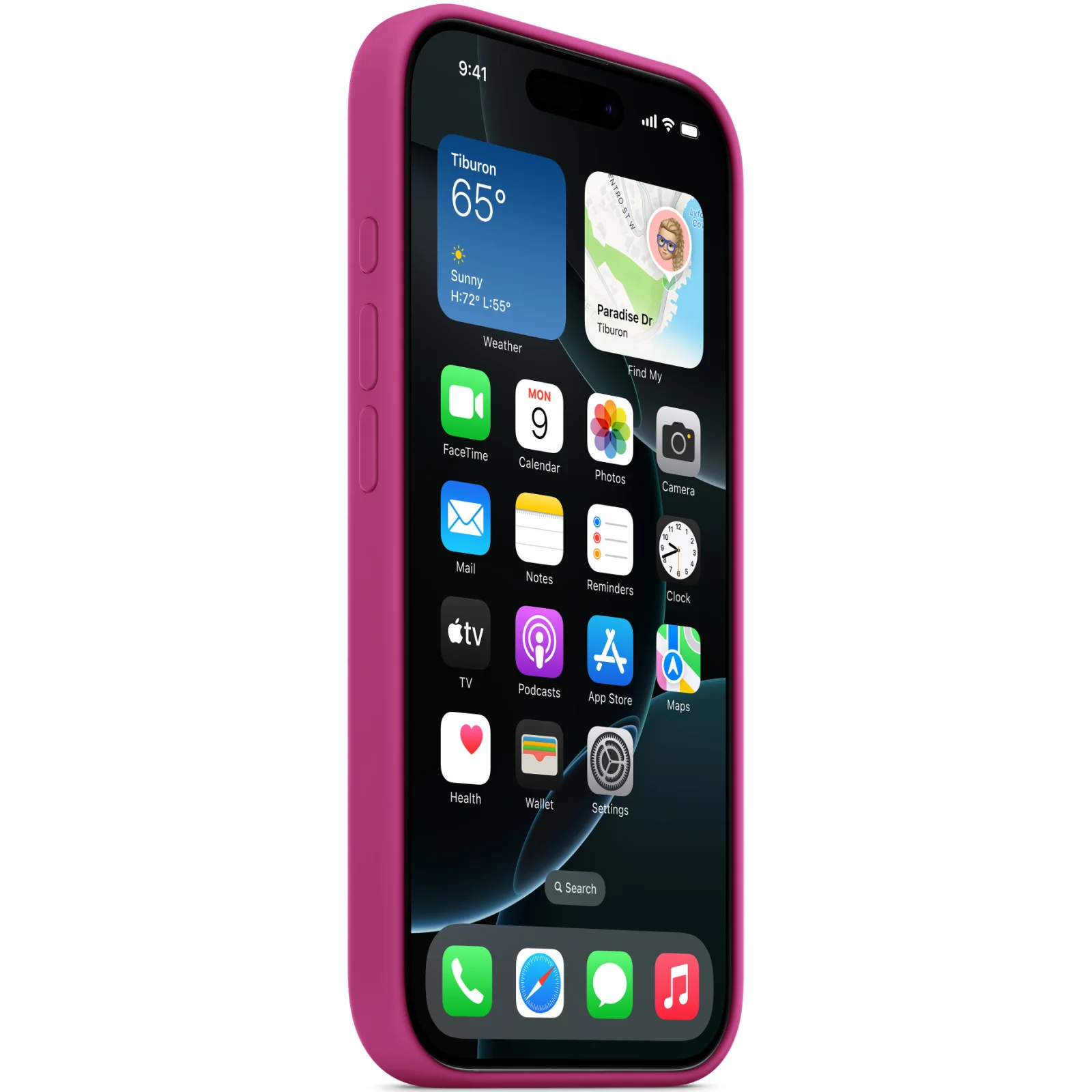Чехол Apple iPhone 16 Pro Silicone Case with MagSafe Fuchsia (HQCo)