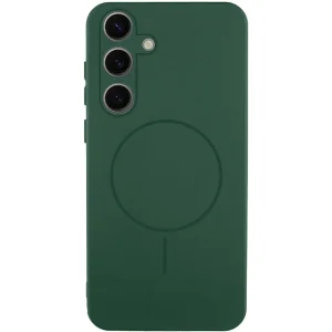 Чохол Silicone Cover Lakshmi Full Camera (AA) with MagFit для Samsung Galaxy S25 Plus Dark Green