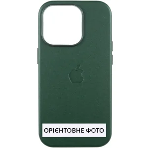 Чехол Leather Case (AAA) with MagSafe and Animation для Apple iPhone 16 Green
