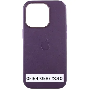 Чехол Leather Case (AAA) with MagSafe and Animation для Apple iPhone 16 Dark Purple