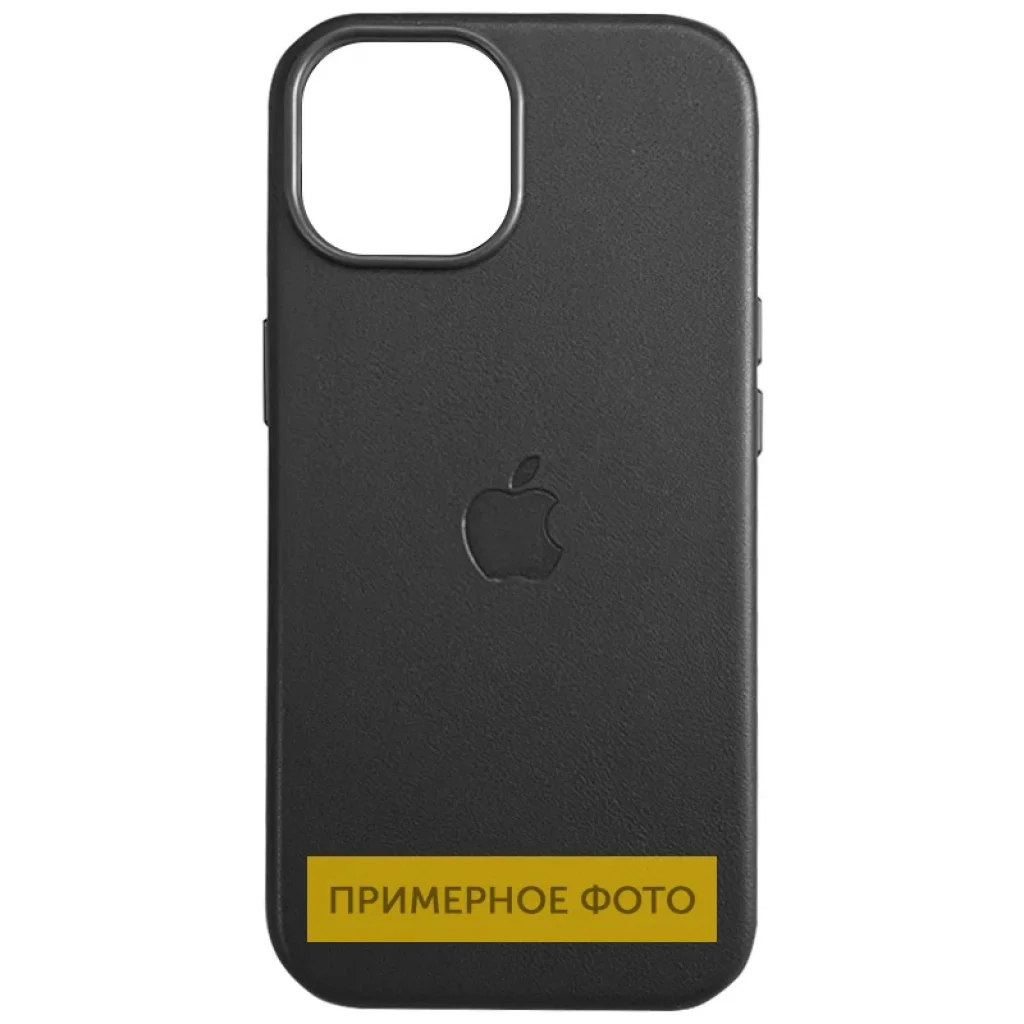 Чехол Leather Case (AAA) with MagSafe для Apple iPhone 16e Black