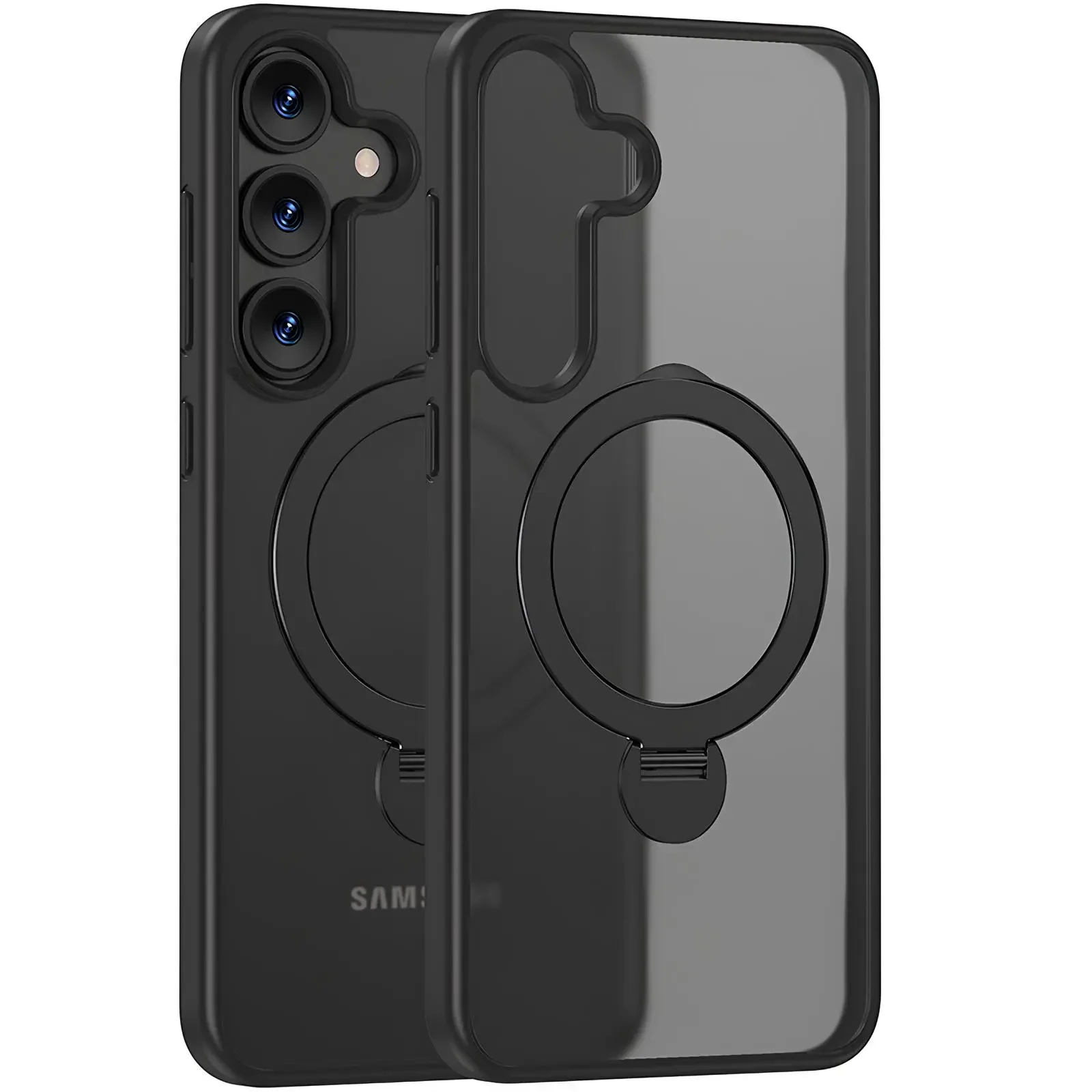 Чохол TPU+PC MagSafe Colorful HQ Ring для Samsung Galaxy S25 Plus Black