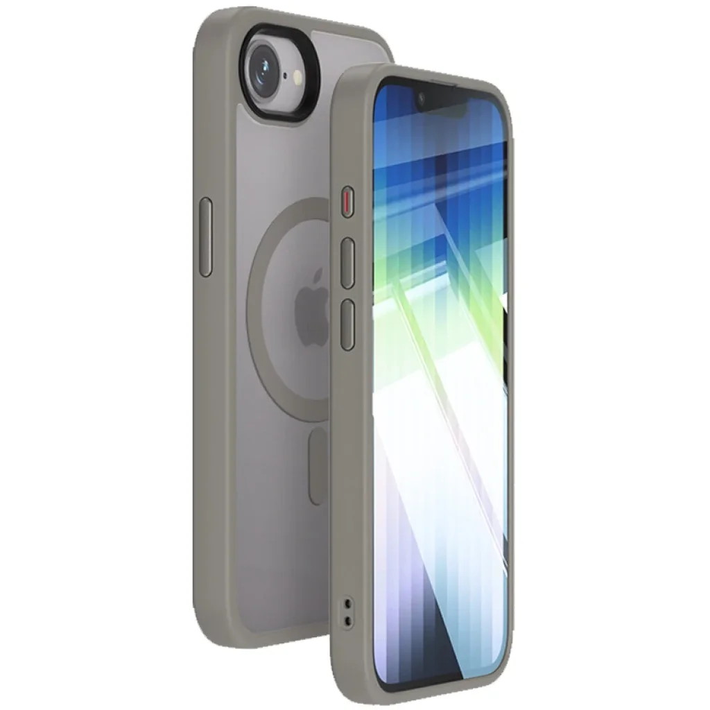 Чохол Metal Buttons with MagSafe Colorful для Apple iPhone 16e Grey