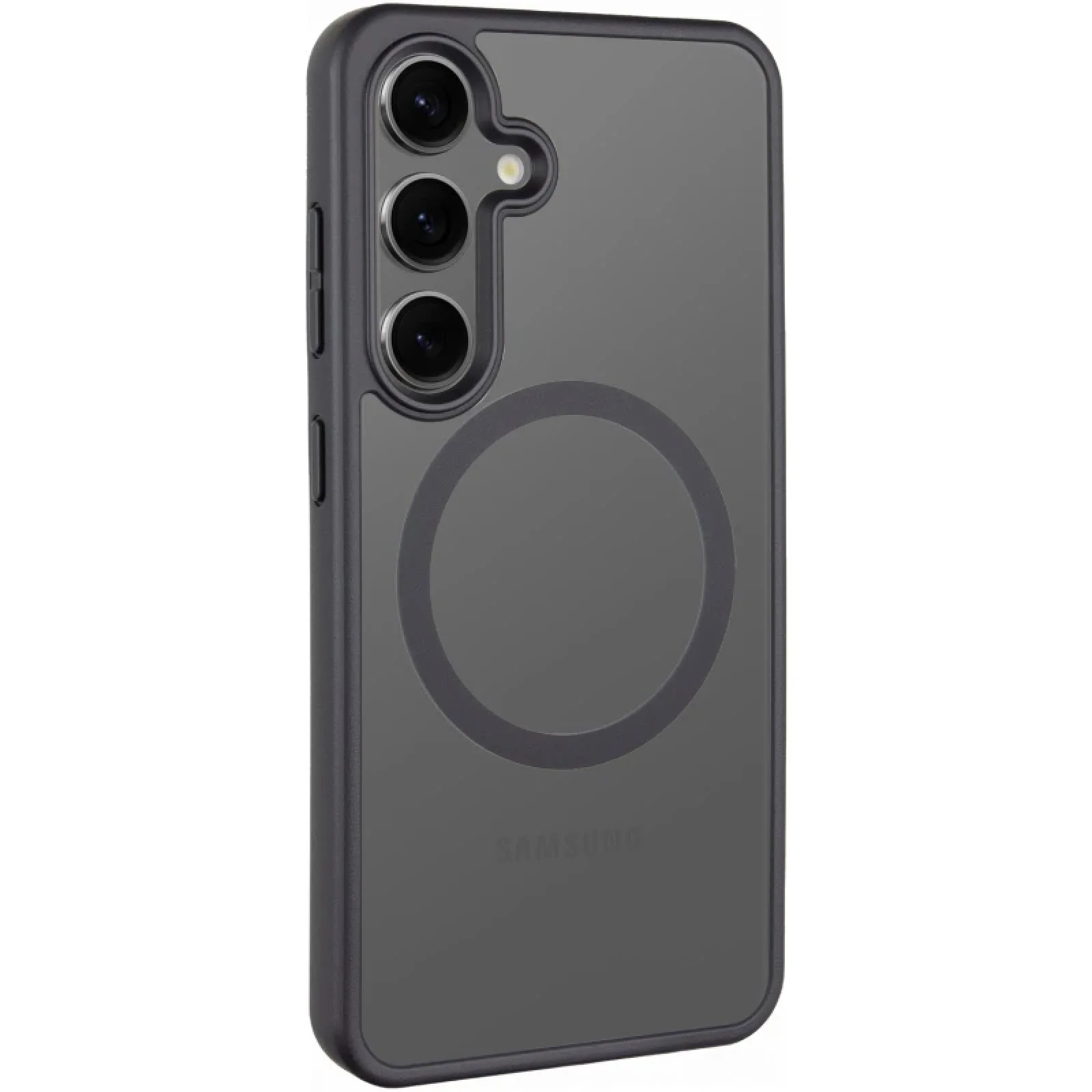 Чохол TPU+PC Metal Buttons with MagSafe Colorful для Samsung Galaxy S25 Black