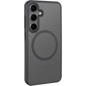 Чохол TPU+PC Metal Buttons with MagSafe Colorful для Samsung Galaxy S25 Black