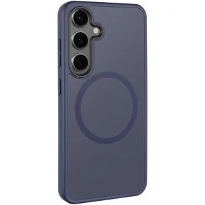 Чохол TPU+PC Metal Buttons with MagSafe Colorful для Samsung Galaxy S25 Plus Navy Blue