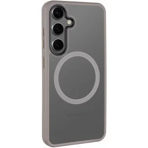 Чехол TPU+PC Metal Buttons with MagSafe Colorful для Samsung Galaxy S25 Edge Grey
