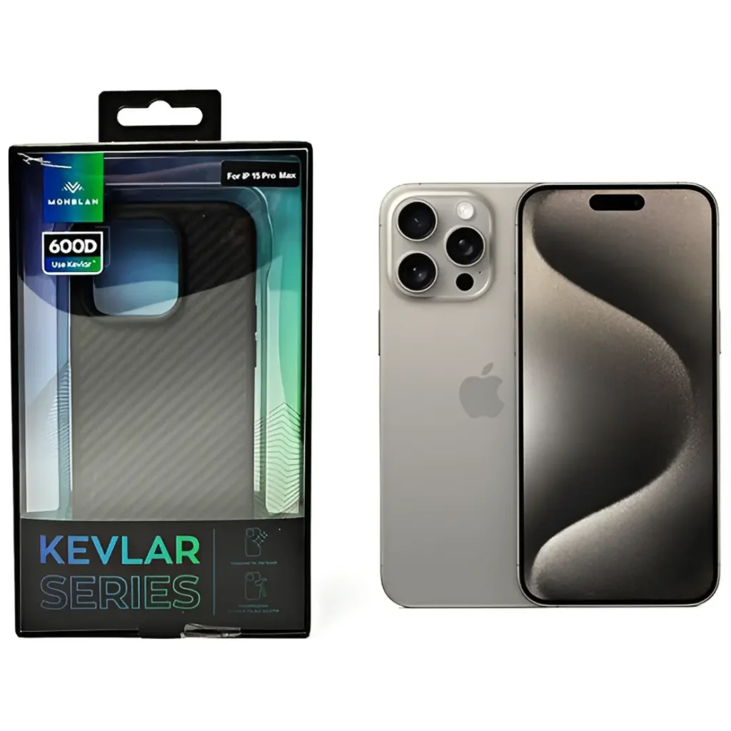 Чехол Monblan Kevlar Magnetic Series для iPhone 15 Pro Max Black-Grey (MKM15PM)