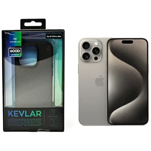 Чехол Monblan Kevlar Magnetic Series для iPhone 15 Pro Max Black-Grey (MKM15PM)