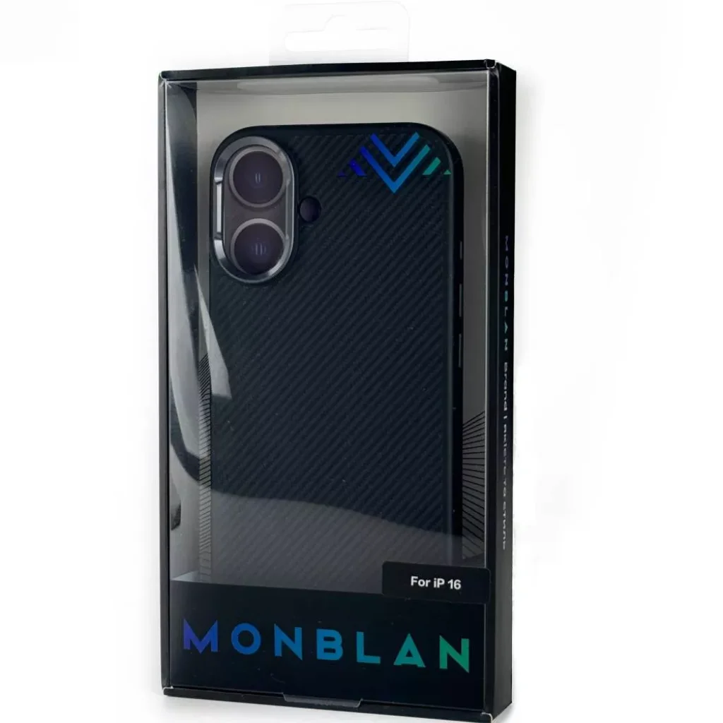 Чохол Monblan Kevlar Magnetic Series для iPhone 16 Black-Grey (MKM16)