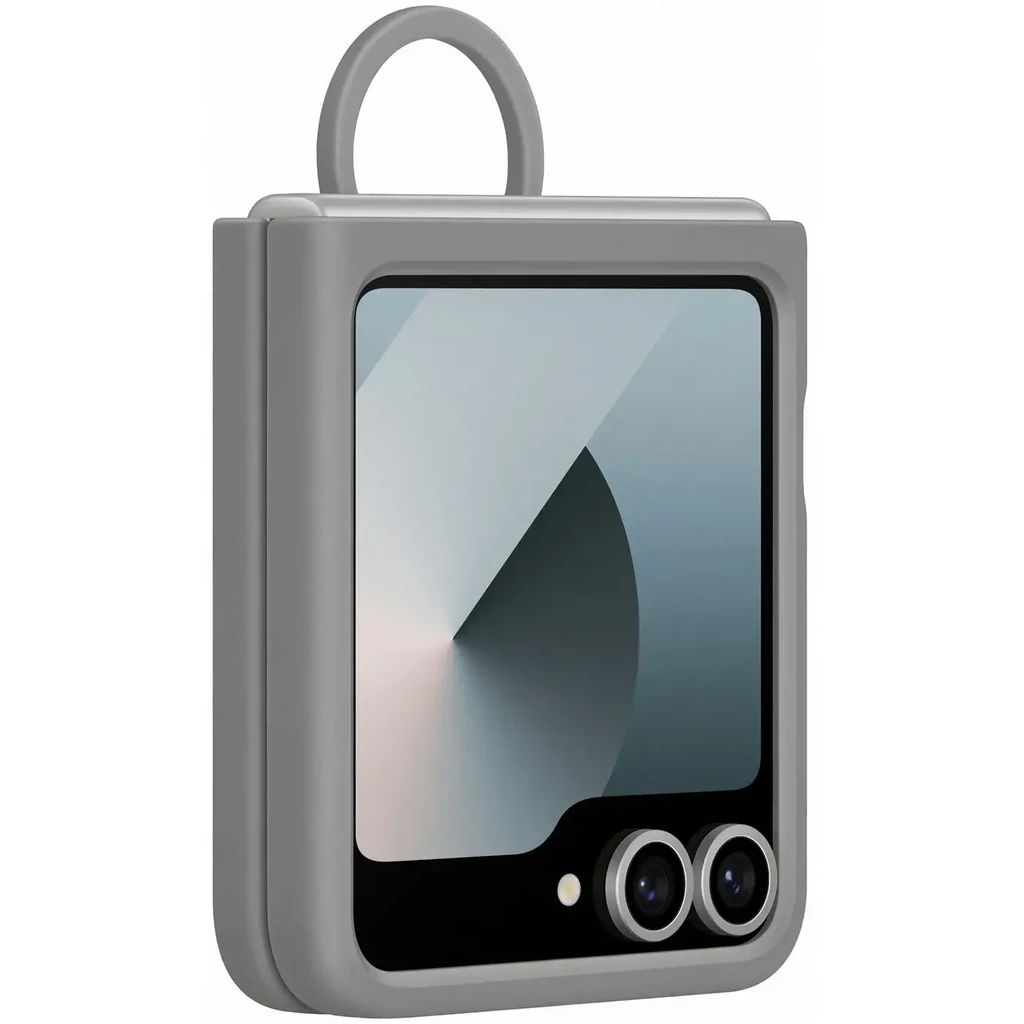 Чехол Samsung Silicone Cover with Ring Gray для Samsung Galaxy Flip6 (EF-PF741TJEGUA)