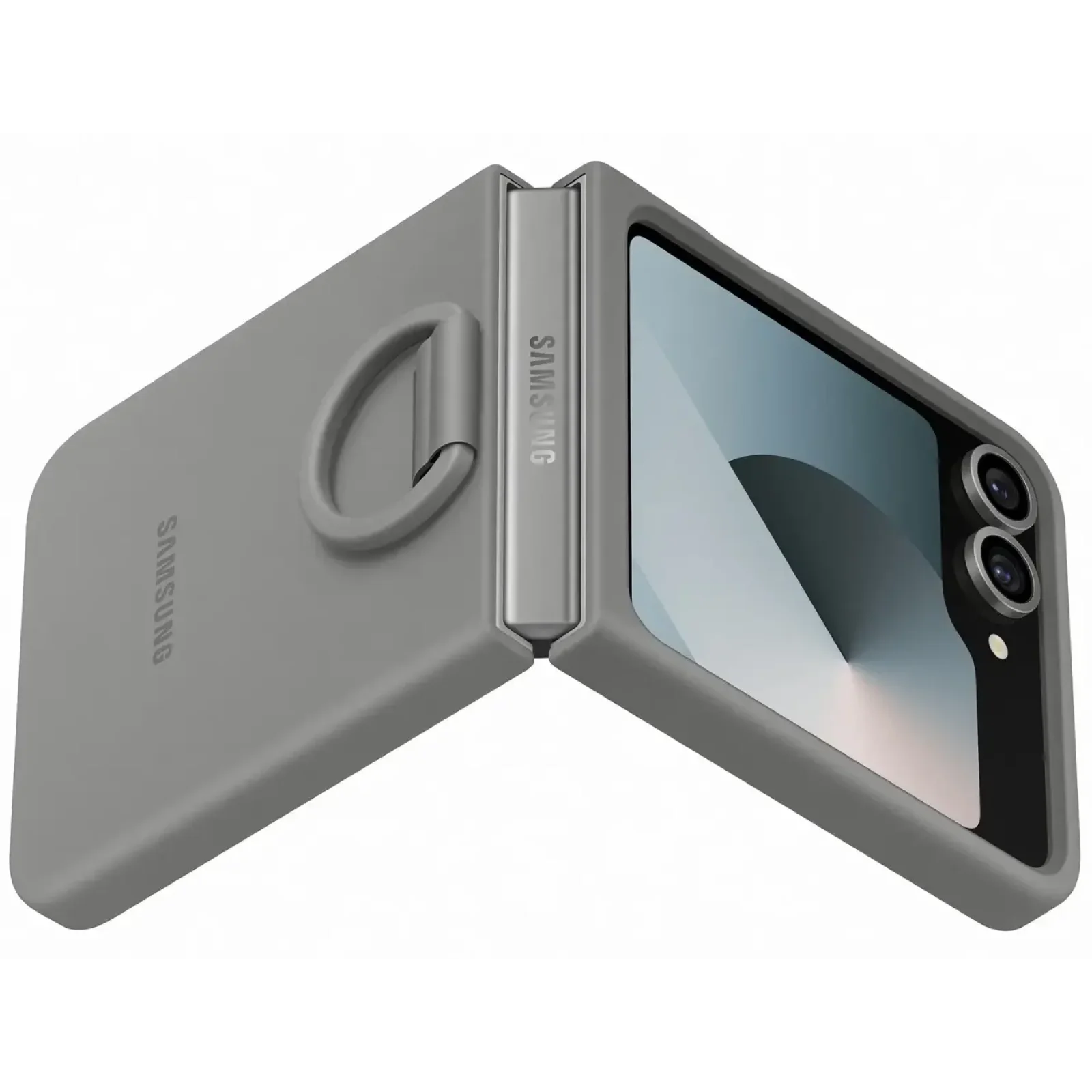 Чохол Samsung Silicone Cover with Ring Gray для Samsung Galaxy Flip6 (EF-PF741TJEGUA)