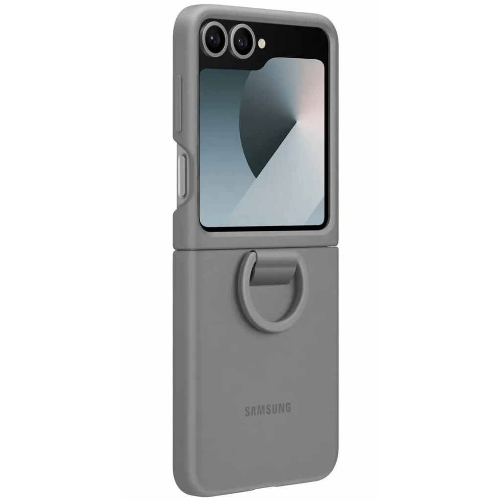 Чехол Samsung Silicone Cover with Ring Gray для Samsung Galaxy Flip6 (EF-PF741TJEGUA)