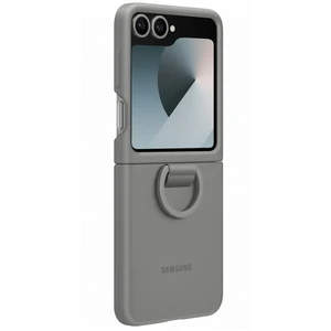 Цвет: Серый - Чехол Samsung Silicone Cover with Ring Gray для Samsung Galaxy Flip6 (EF-PF741TJEGUA)