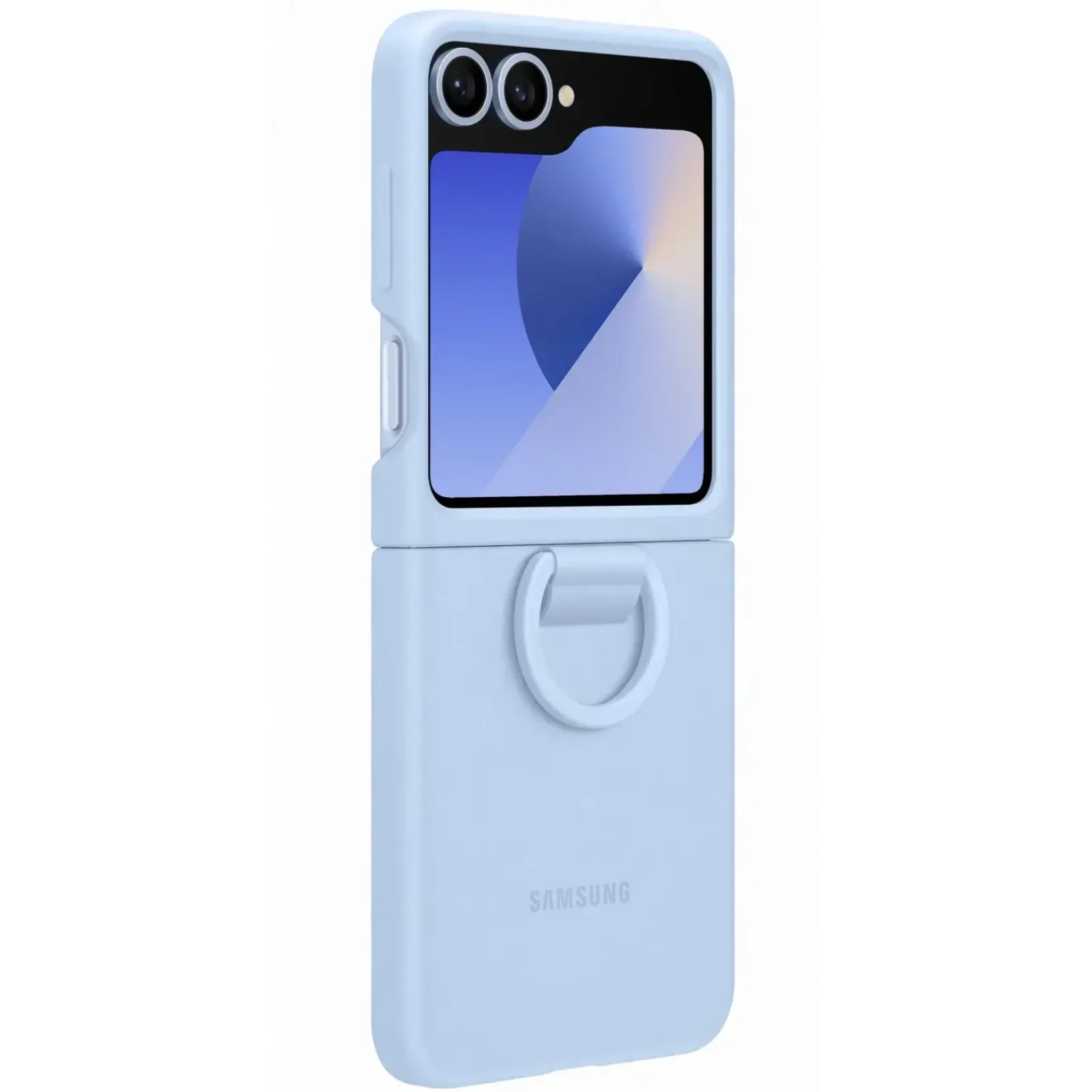 Чехол Samsung Silicone Cover with Ring Blue для Samsung Galaxy Flip6 (EF-PF741TLEGUA)