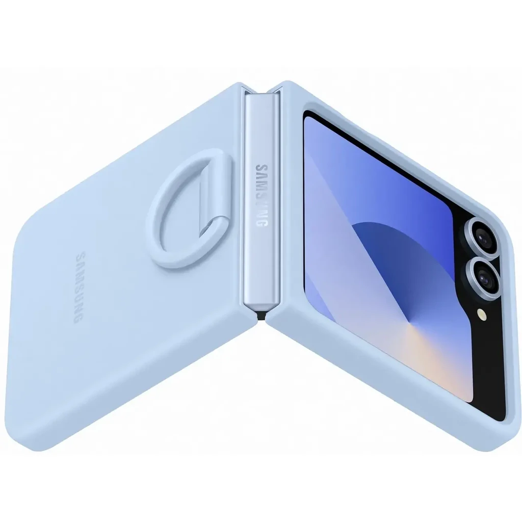 Чохол Samsung Silicone Cover with Ring Blue для Samsung Galaxy Flip6 (EF-PF741TLEGUA)