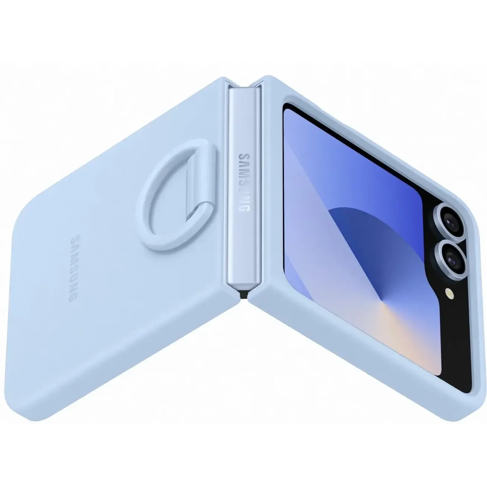 Чехол Samsung Silicone Cover with Ring Blue для Samsung Galaxy Flip6 (EF-PF741TLEGUA)