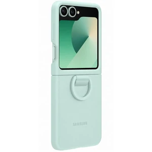 Цвет: Зеленый - Чехол Samsung Silicone Cover with Ring Mint для Samsung Galaxy Flip6 (EF-PF741TMEGUA)