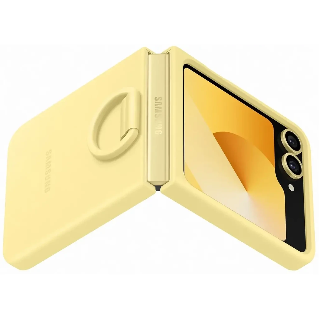 Чехол Samsung Silicone Cover with Ring Yellow для Samsung Galaxy Flip6 (EF-PF741TYEGUA)