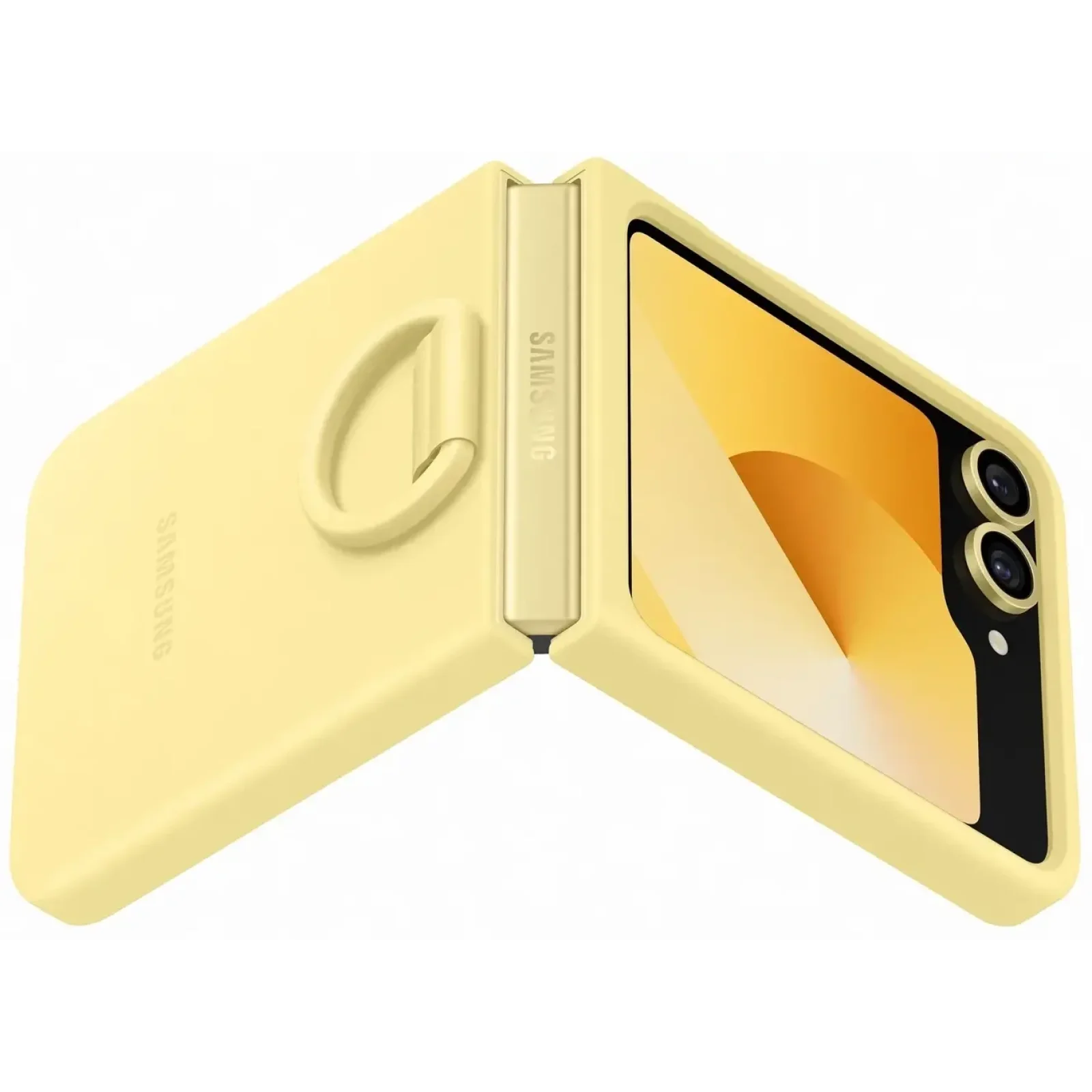 Чехол Samsung Silicone Cover with Ring Yellow для Samsung Galaxy Flip6 (EF-PF741TYEGUA)