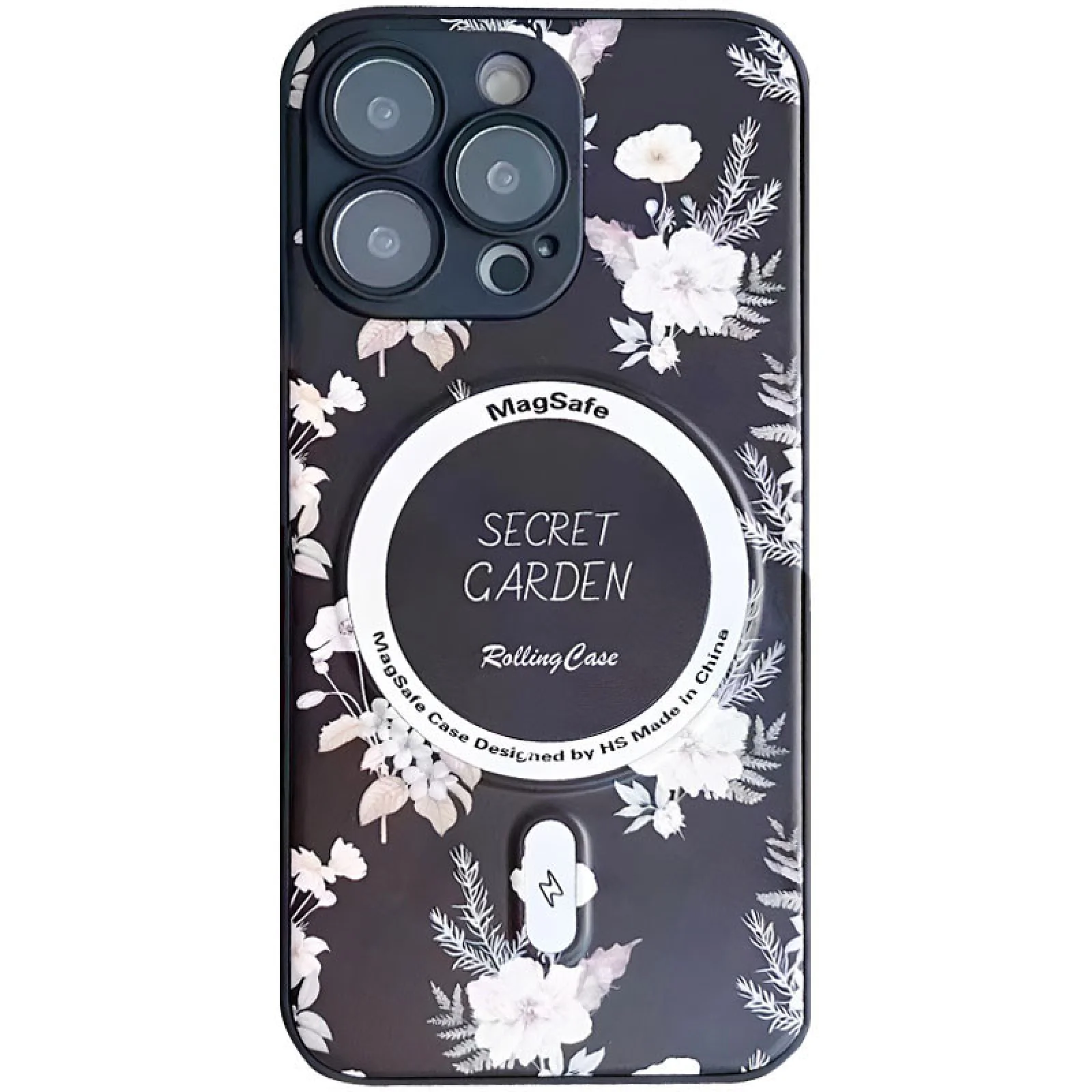 Чехол TPU+PC Secret Garden with MagSafe для Apple iPhone 16 Pro Max Black