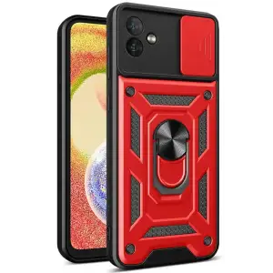 Цвет: Красный - Чехол Ummi Camshield Serge Ring для Samsung Galaxy A07 Red