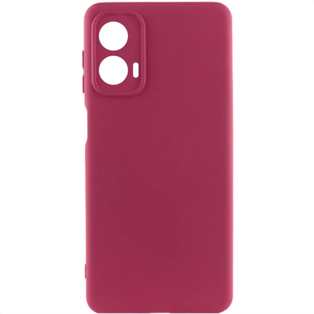 Чохол Silicone Cover Lakshmi Full Camera (AA) для Motorola Moto G24 Marsala