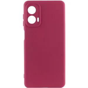 Чохол Silicone Cover Lakshmi Full Camera (AA) для Motorola Moto G24 Marsala