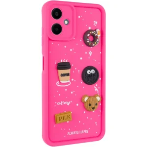 Цвет: Розовый - Чехол TPU Toys Case для Samsung Galaxy A06 Pink Always Happy