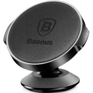 Автодержатель Baseus Small Ears Series Vertical Magnetic Bracket Genuine Leather Black