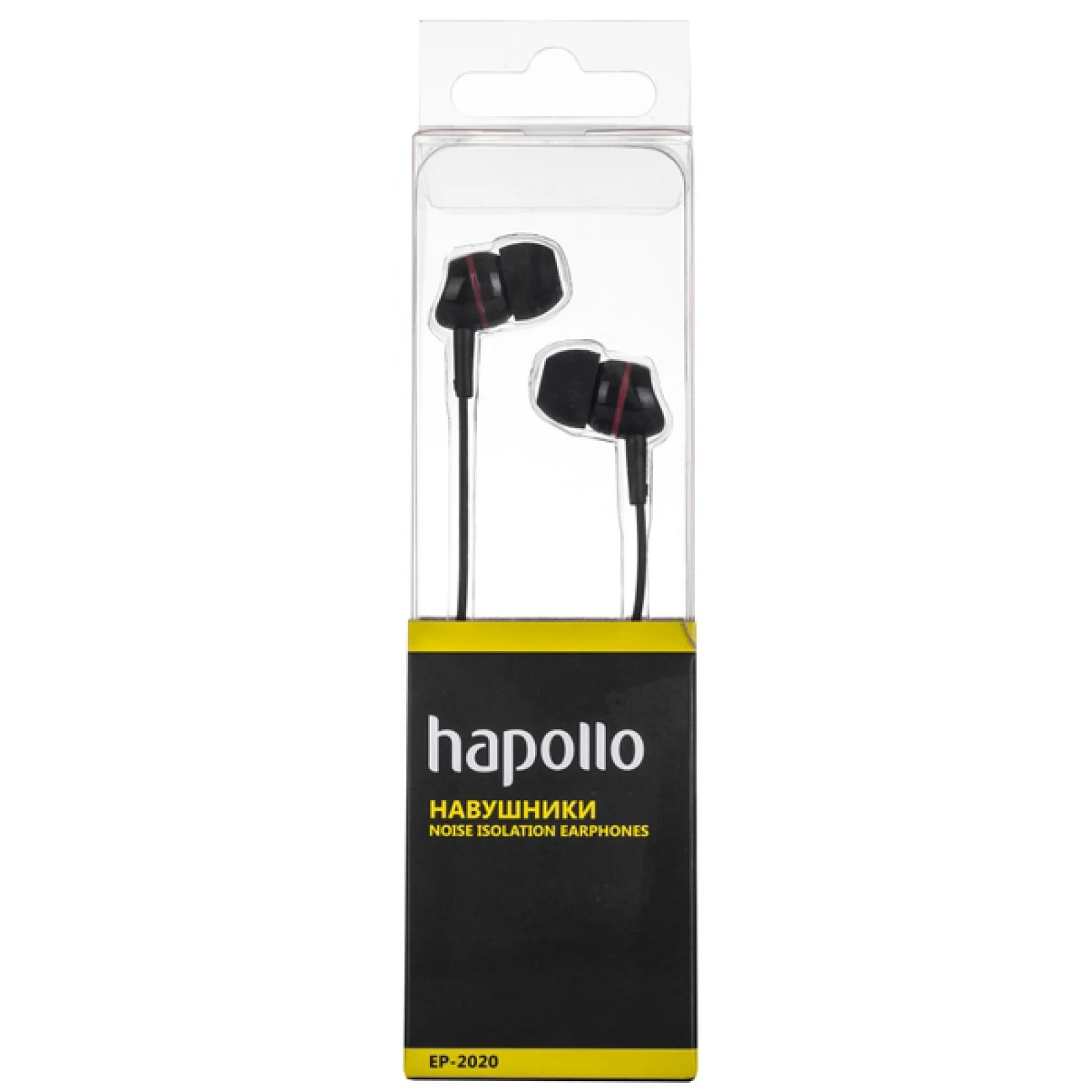 Наушники-вкладыши Hapollo EP-2020 Black (6230956)