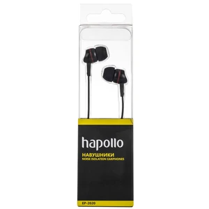 Цвет: Черный - Наушники-вкладыши Hapollo EP-2020 Black (6230956)