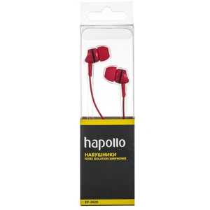 Цвет: Красный - Наушники-вкладыши Hapollo EP-2020 Red (6230957)