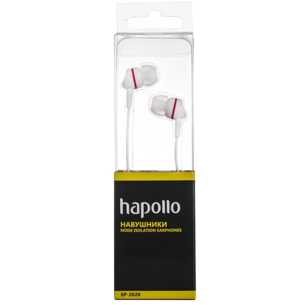 Наушники-вкладыши Hapollo EP-2020 White (6230958)