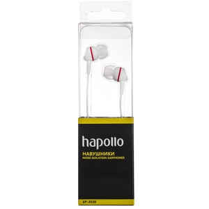 Навушники внутрішнього типу Hapollo EP-2020 White (6230958)
