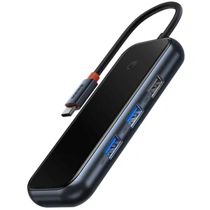 USB-Хаб Baseus Hub AcmeJoy 5-Port Type-C (HDMI, USB3.0, USB2.0, Type-C PD, Data) (WKJZ010213)