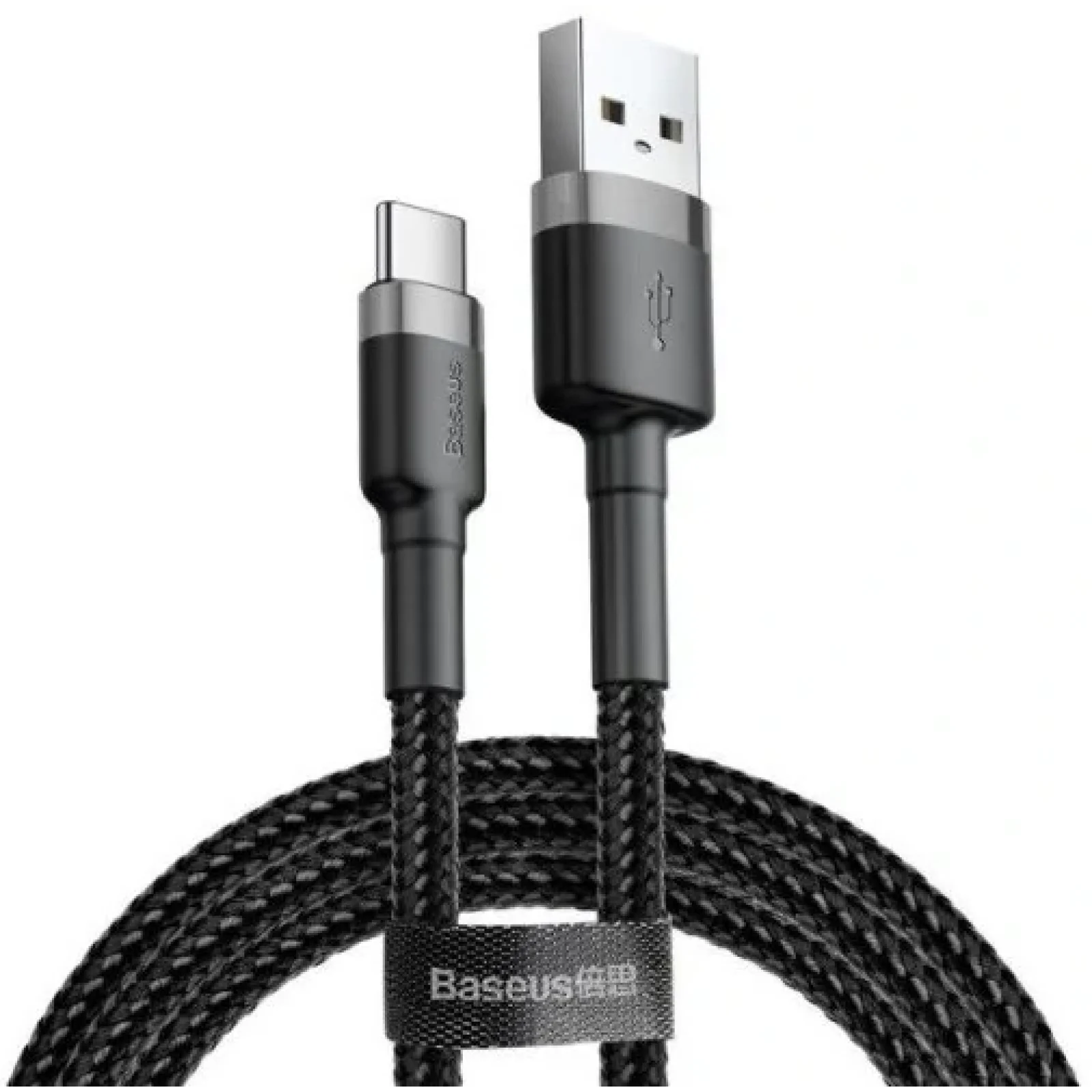 Кабель Baseus Cafule Type-C Cable 2A (3m) Gray/Black, CATKLF-UG1