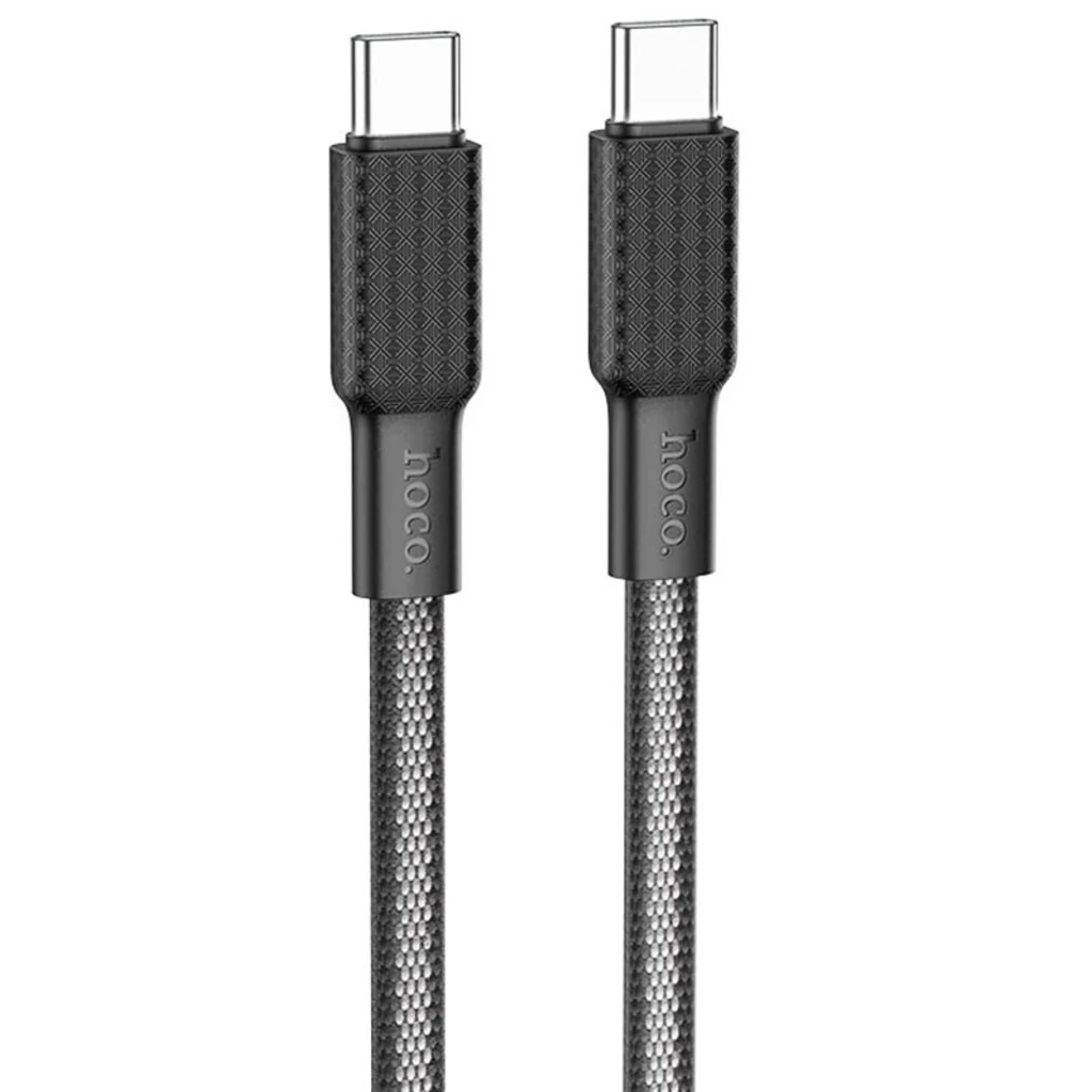 Кабель Hoco X69 Jaeger 60W Type-C to Type-C 1m Black