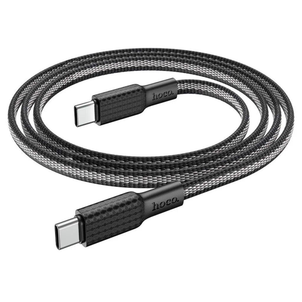 Кабель Hoco X69 Jaeger 60W Type-C to Type-C 1m Black