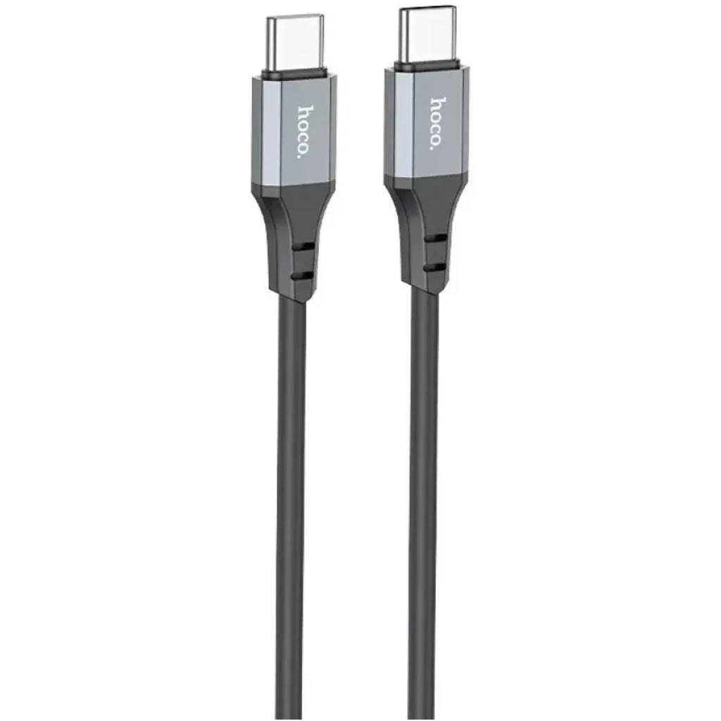 Кабель Hoco X86 Spear Silicone Type-C to Type-C 60W 1m Black