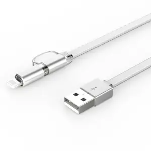 Кабель USB Cable LDNIO LC81 iPhone 6/MicroUSB Silver 1m