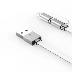 Кабель USB Cable LDNIO LC84 iPhone 6/MicroUSB White 1m