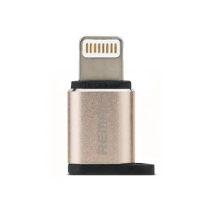 Цвет: Золотой - Переходник Remax RA-USB2 iPhone to microUSB Gold