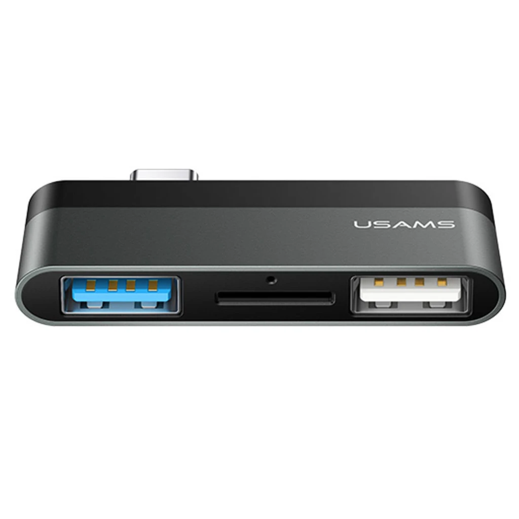USB-Хаб Usams US-SJ463 Type-C Mini Hub 2USB + MicroSD
