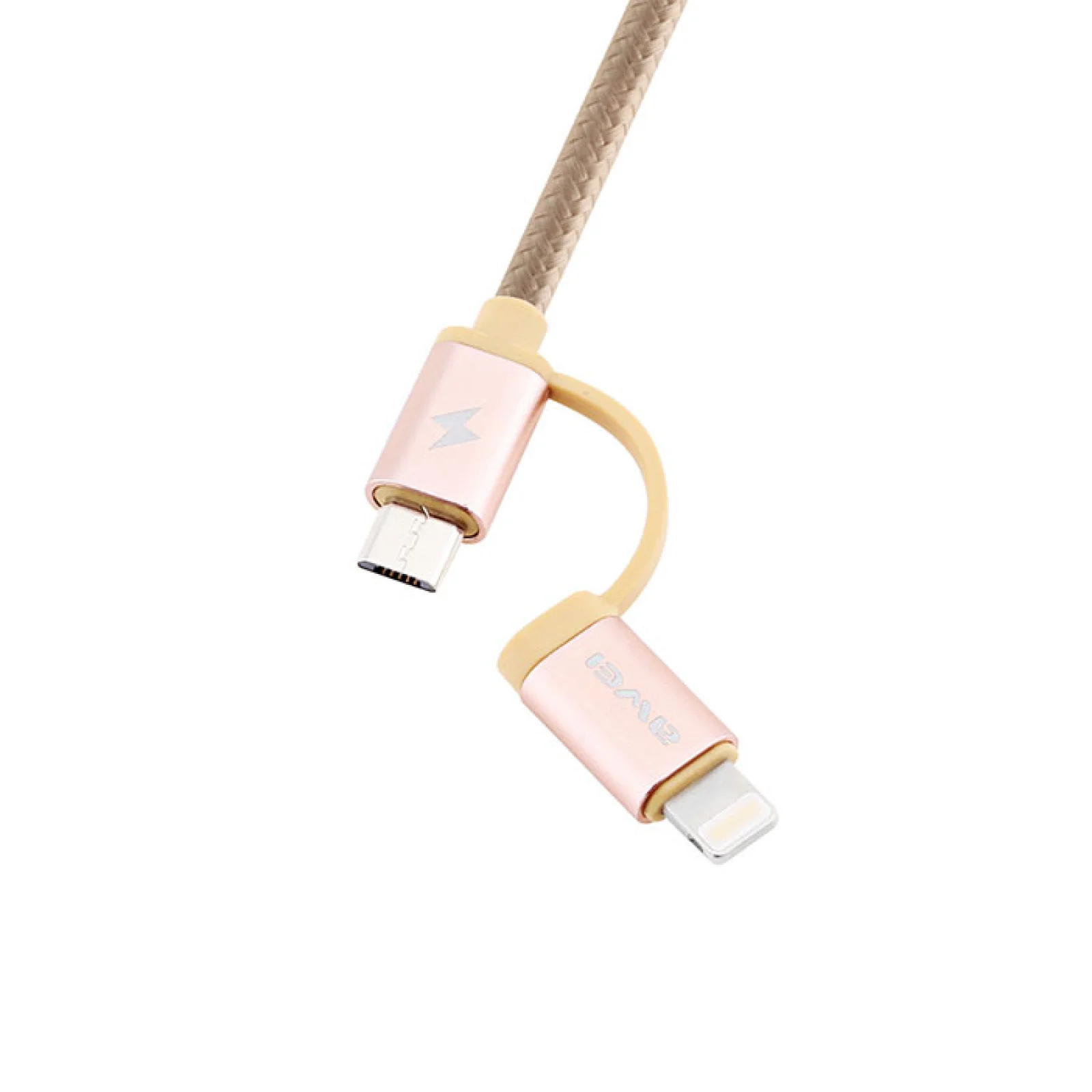 Кабель USB Cable Awei CL-930 2in1 iPhone 5/MicroUSB 1m Gold
