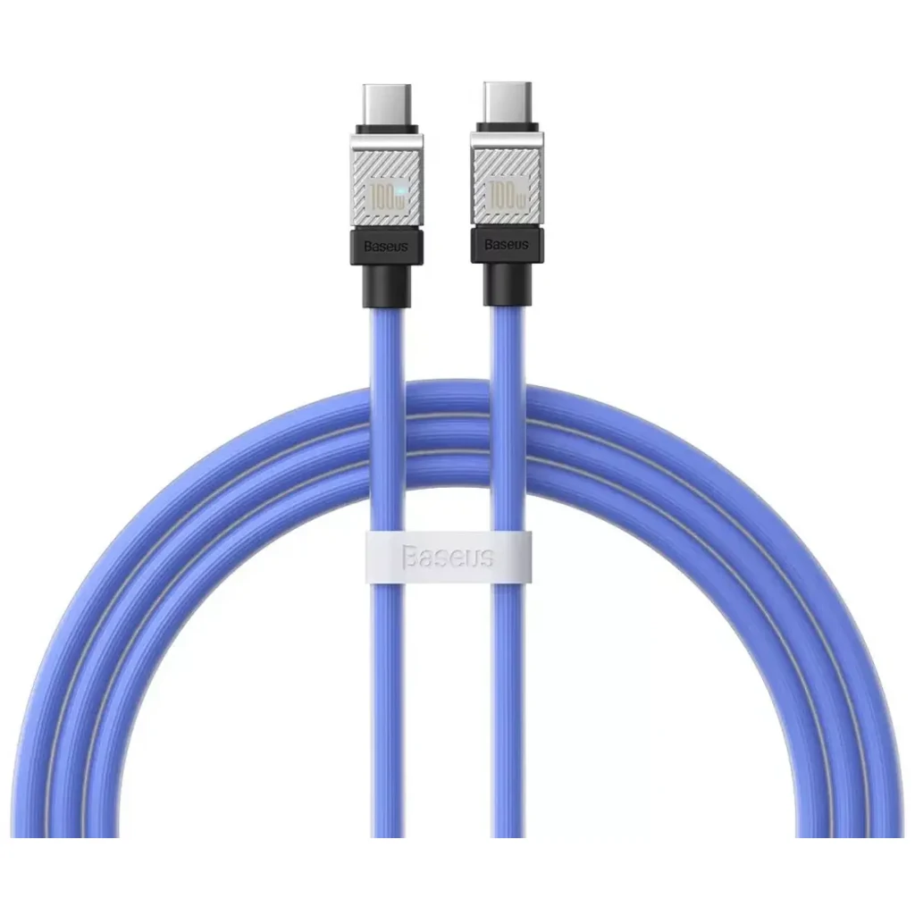 Кабель Baseus CoolPlay Series Type-C to Type-C 100W (1m) (CAKW000203) Blue